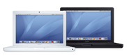 pic of black and white macbooks